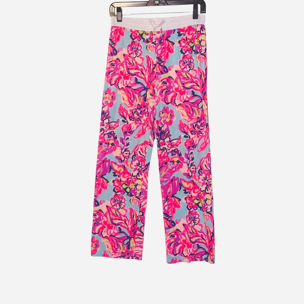 Lilly Pulitzer Girls Little Beach Pant Serene Blue Big Escapade XL